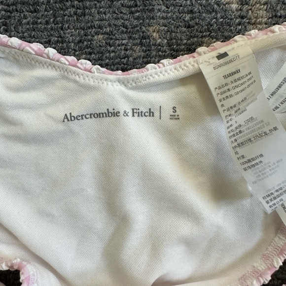 Abercrombie & Fitch White and Pink Gingham Bikini - Picture 3 of 5